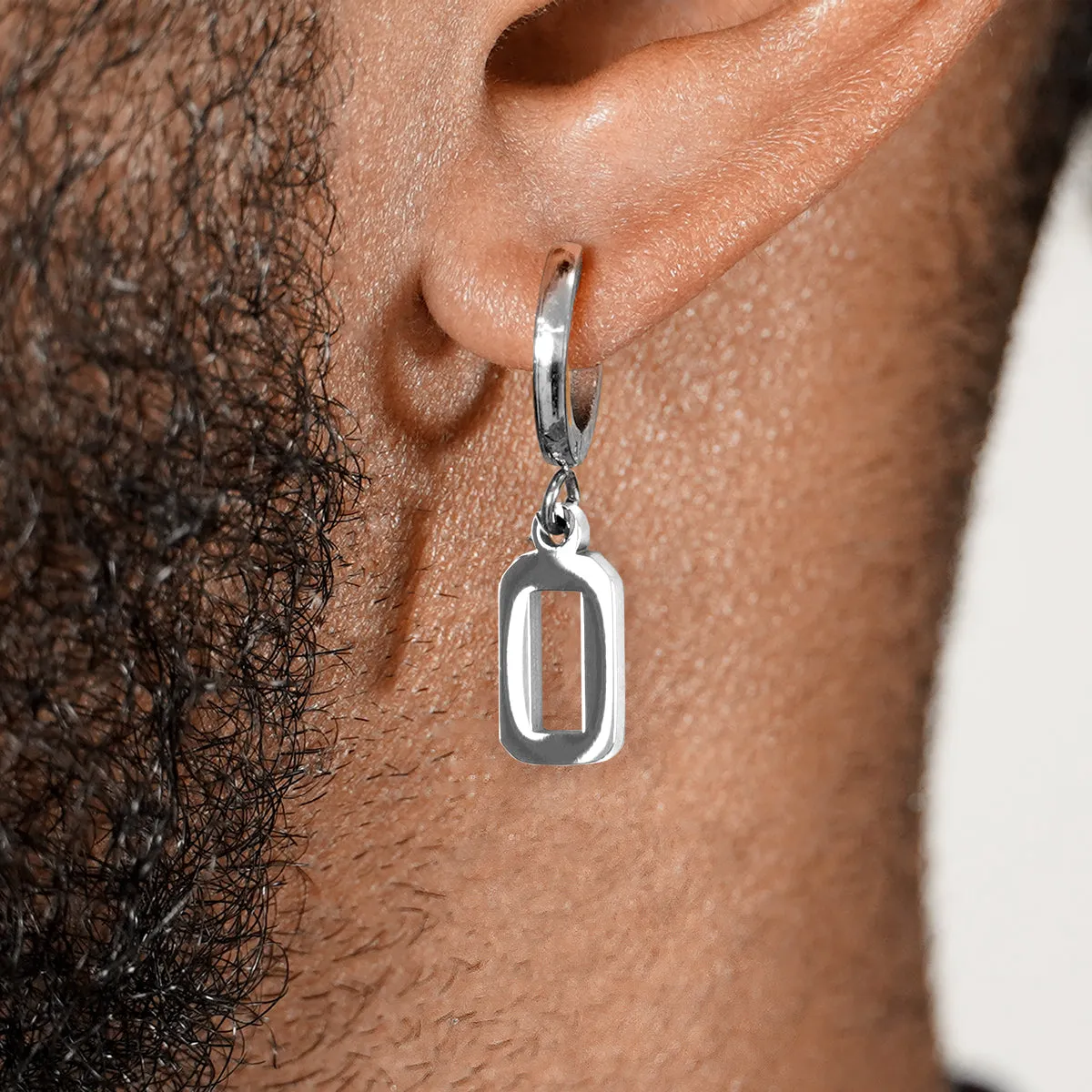 0 Number Earring - Stainless Steel
