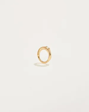 6mm Floating Stone Huggie