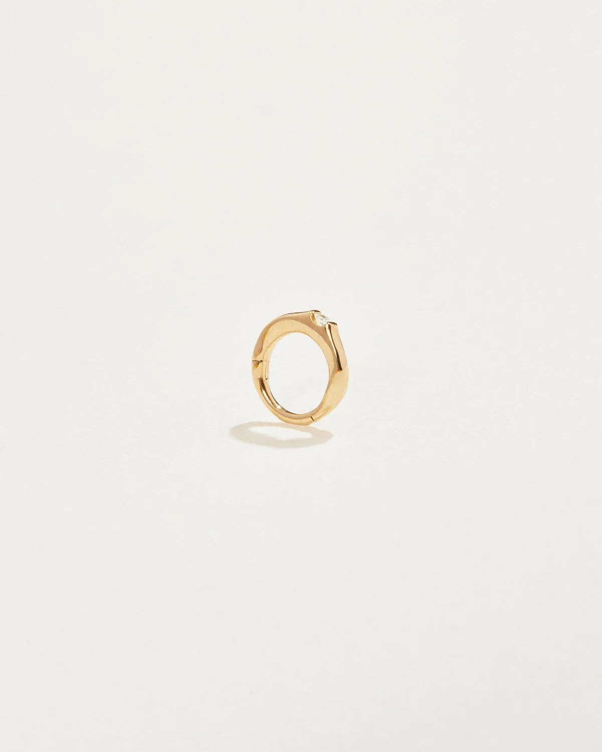6mm Floating Stone Huggie