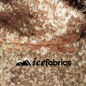 All Over Matte Champagne Mesh Glitz Mini Sequins Fabric