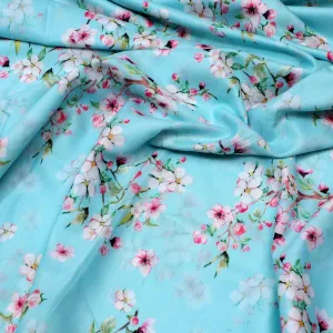 Beautiful Rama Floral Vine Digital Printed Fabric