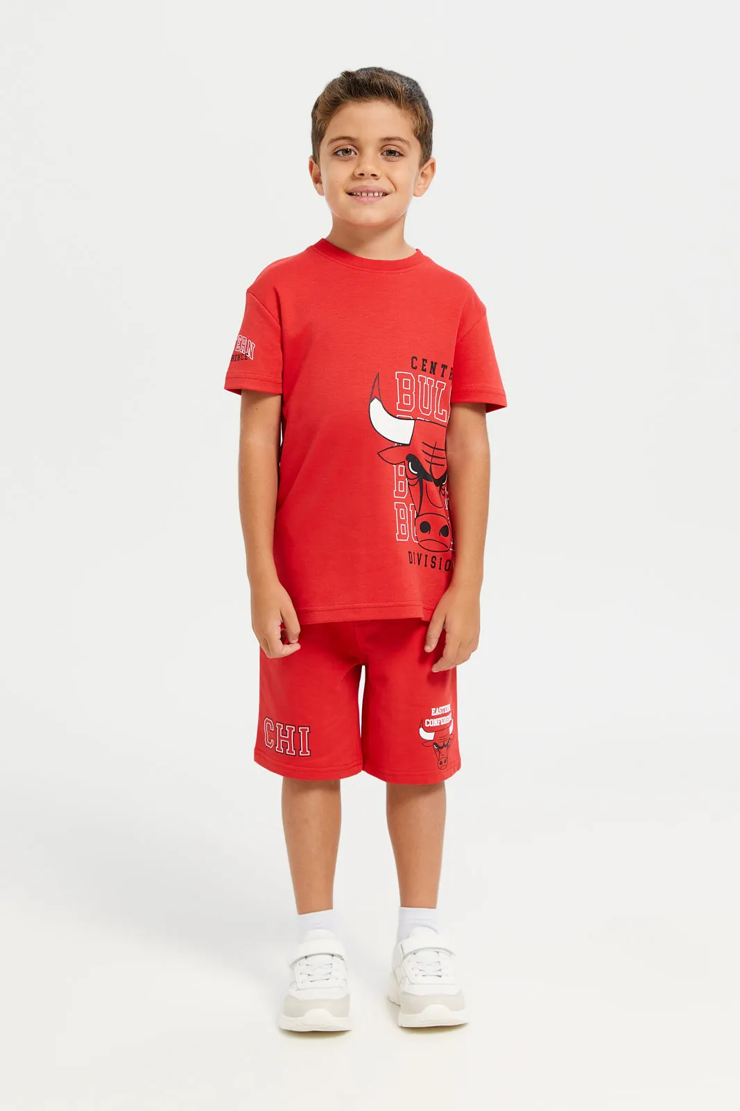 Boys Red Chicago Bulls Short