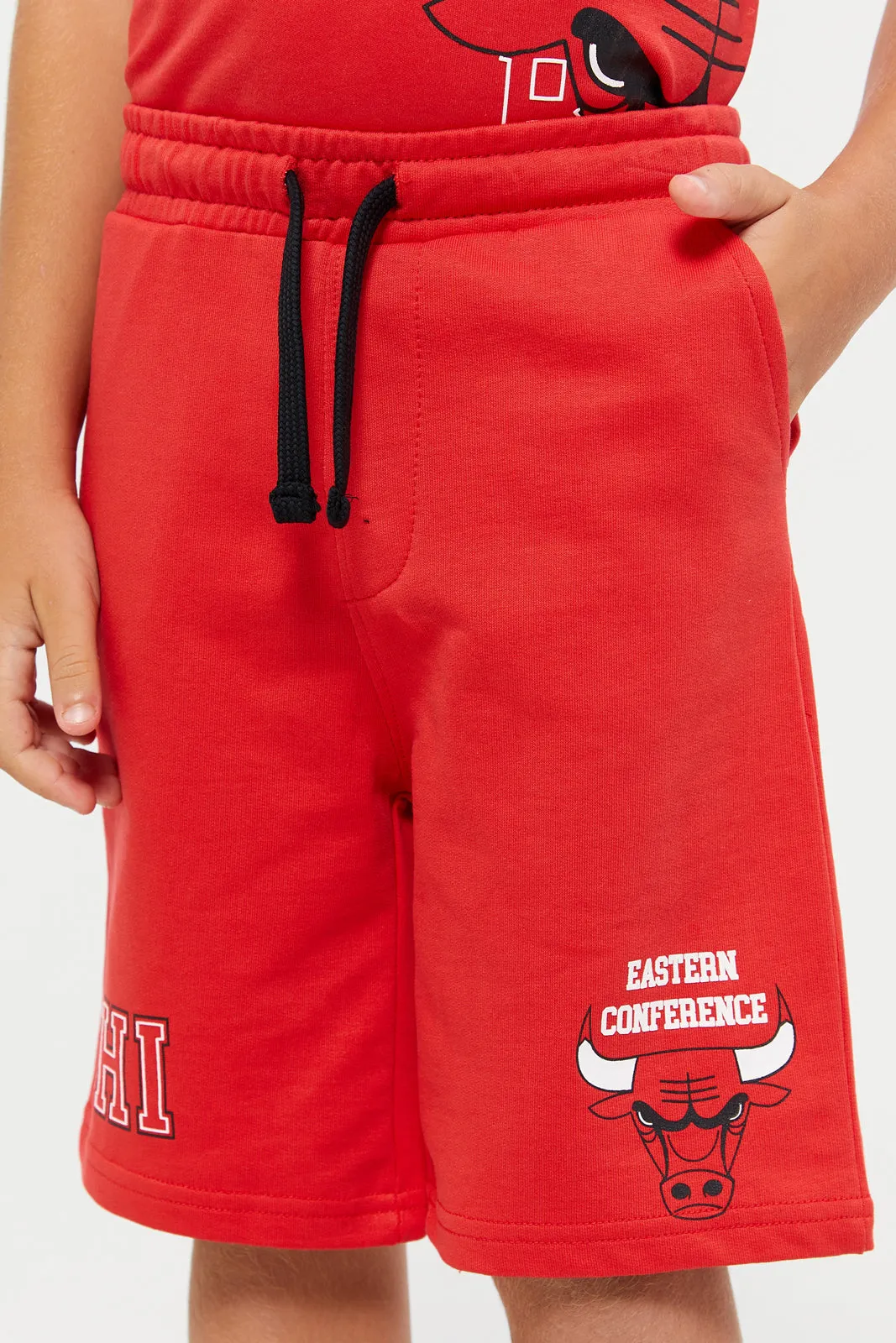 Boys Red Chicago Bulls Short