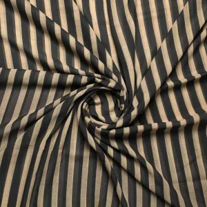 Brown Stripes Digital Printed Fabric - Weightless