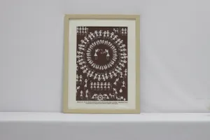 Brown Warli Handpainted Art, Unframed