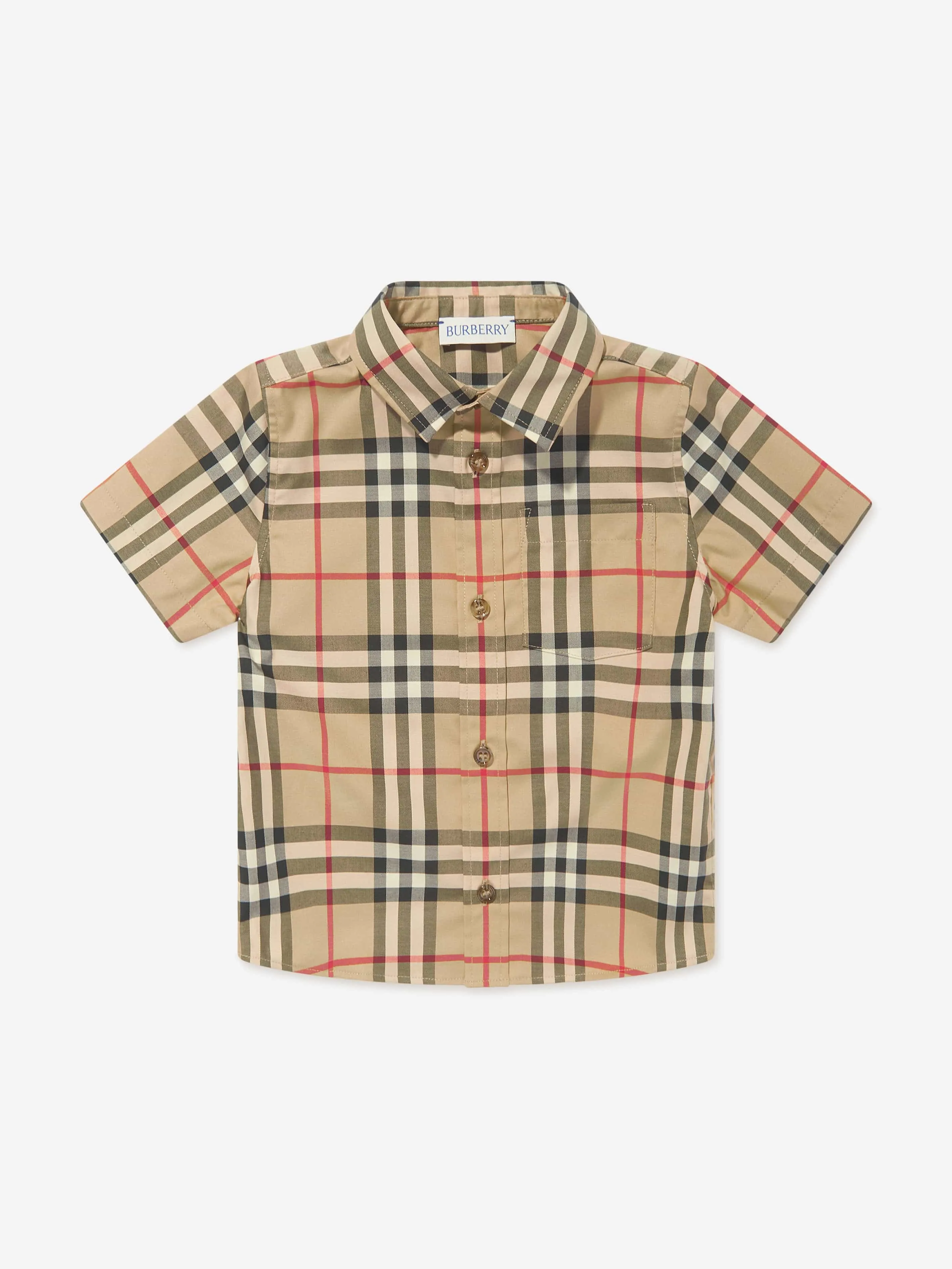 Burberry Baby Boys Check Mini Owen Shirt in Beige