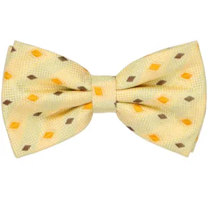 Canary Yellow Fuji Geometric Bow Tie