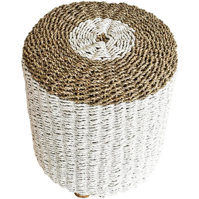 Chic Rattan Stool – Versatile Elegance for Any Space