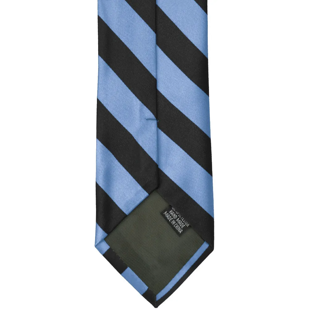 Cornflower and Black Striped Tie
