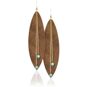 Desert Daughter Gemstone Leather Earrings ©