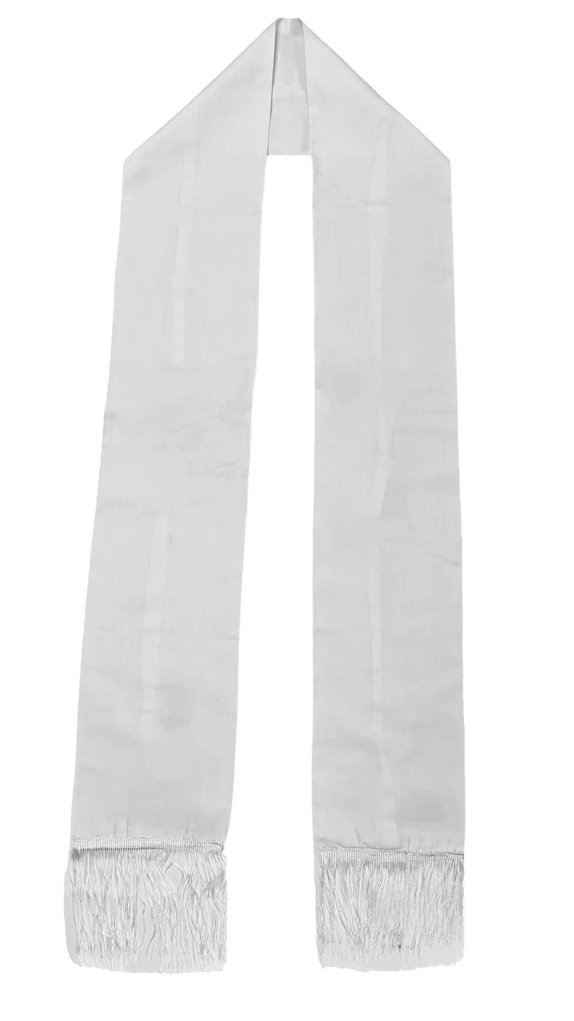 Dupsie's Naija Nobility Off-White African Fringe Sash Stole DP670FS