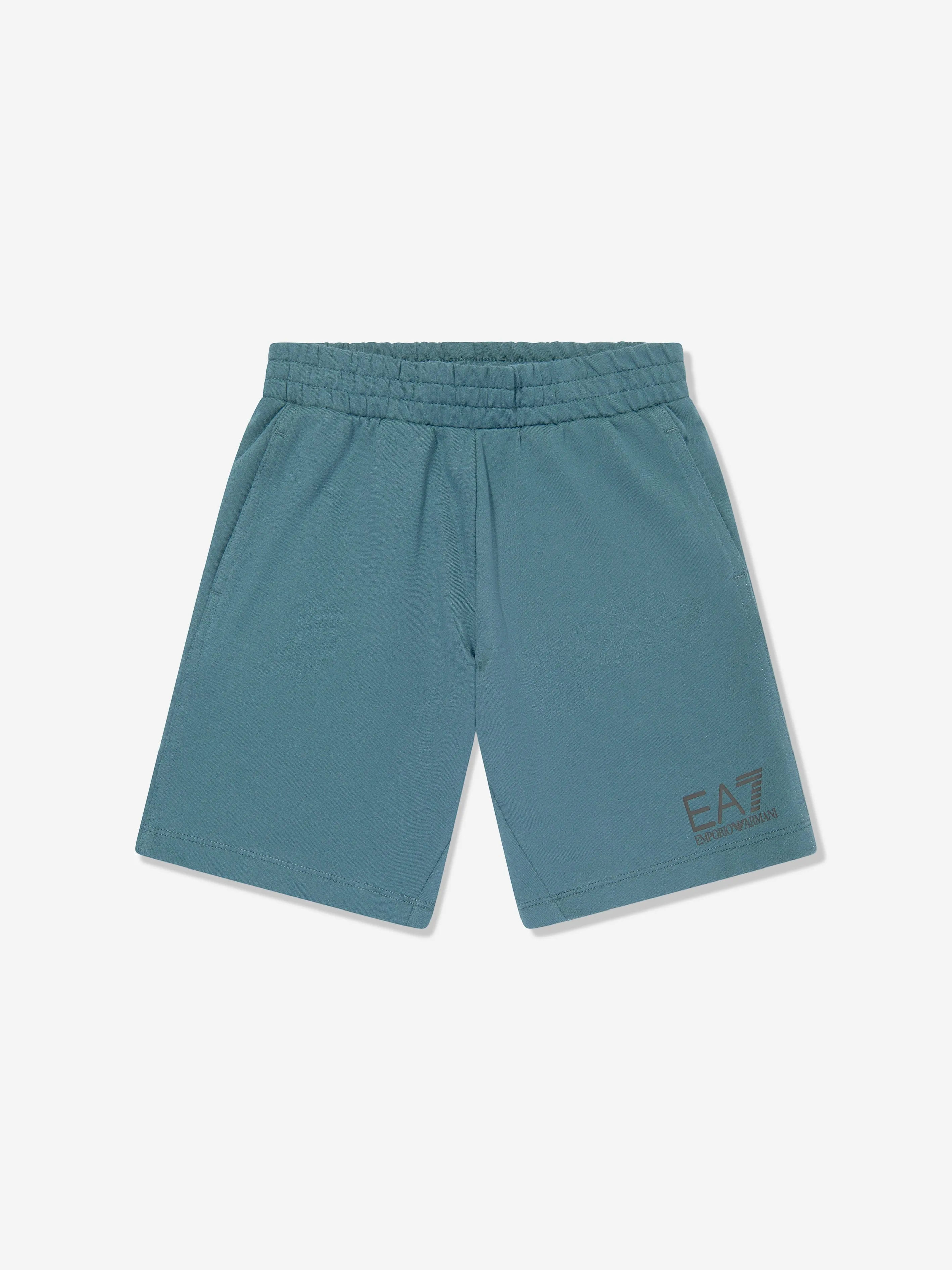 EA7 Emporio Armani Boys Logo Short Set in Blue