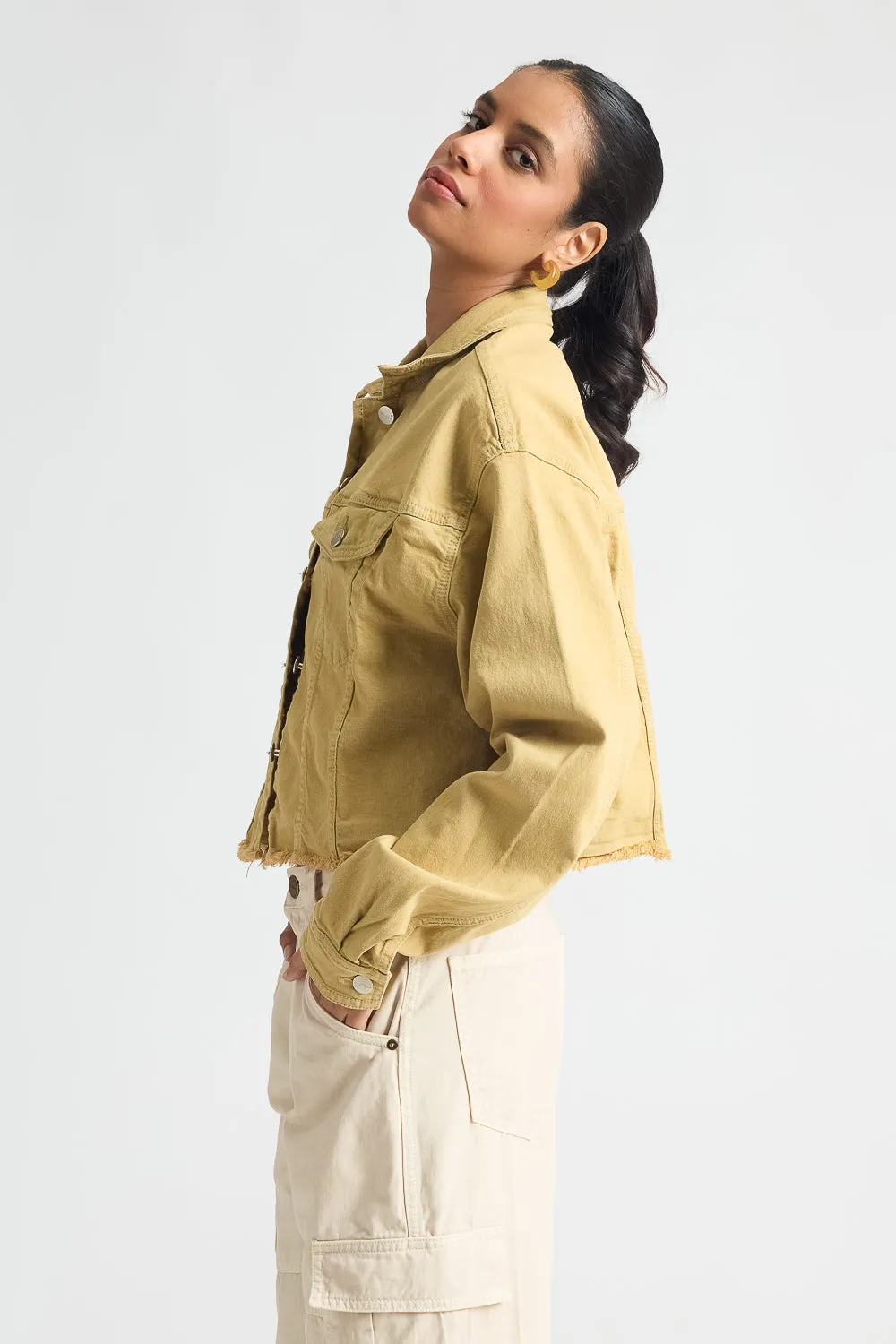 Earthy Hem Denim Jacket