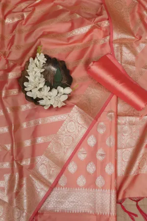 Elegant Orange Banarasi Silk Suit