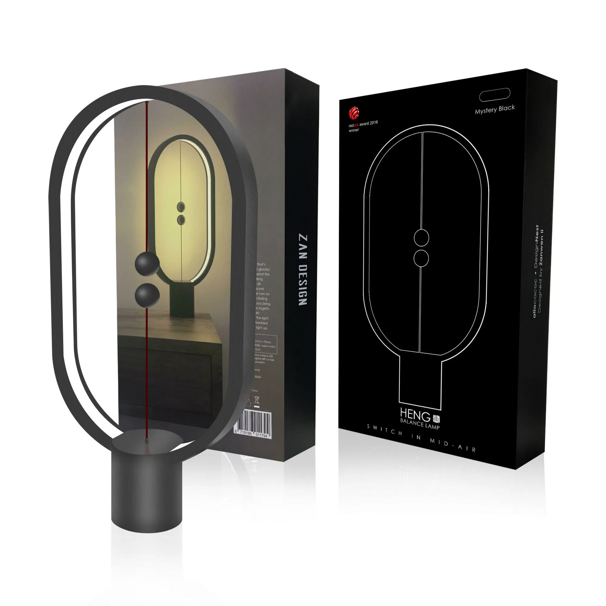 Ellipse Magnetic mid-air Switch USB Powered LED lamp, Warm Eye-Care LED Lamp, Night Lamp, Table Lamp, Decoration for Bedroom, Living Room, Dining Room and Office