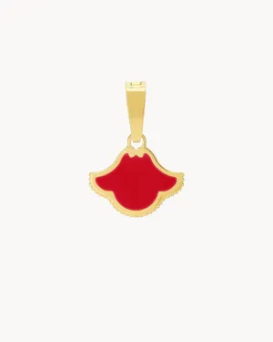 Festa Dainty Pavaljun Red Pendant, Gold