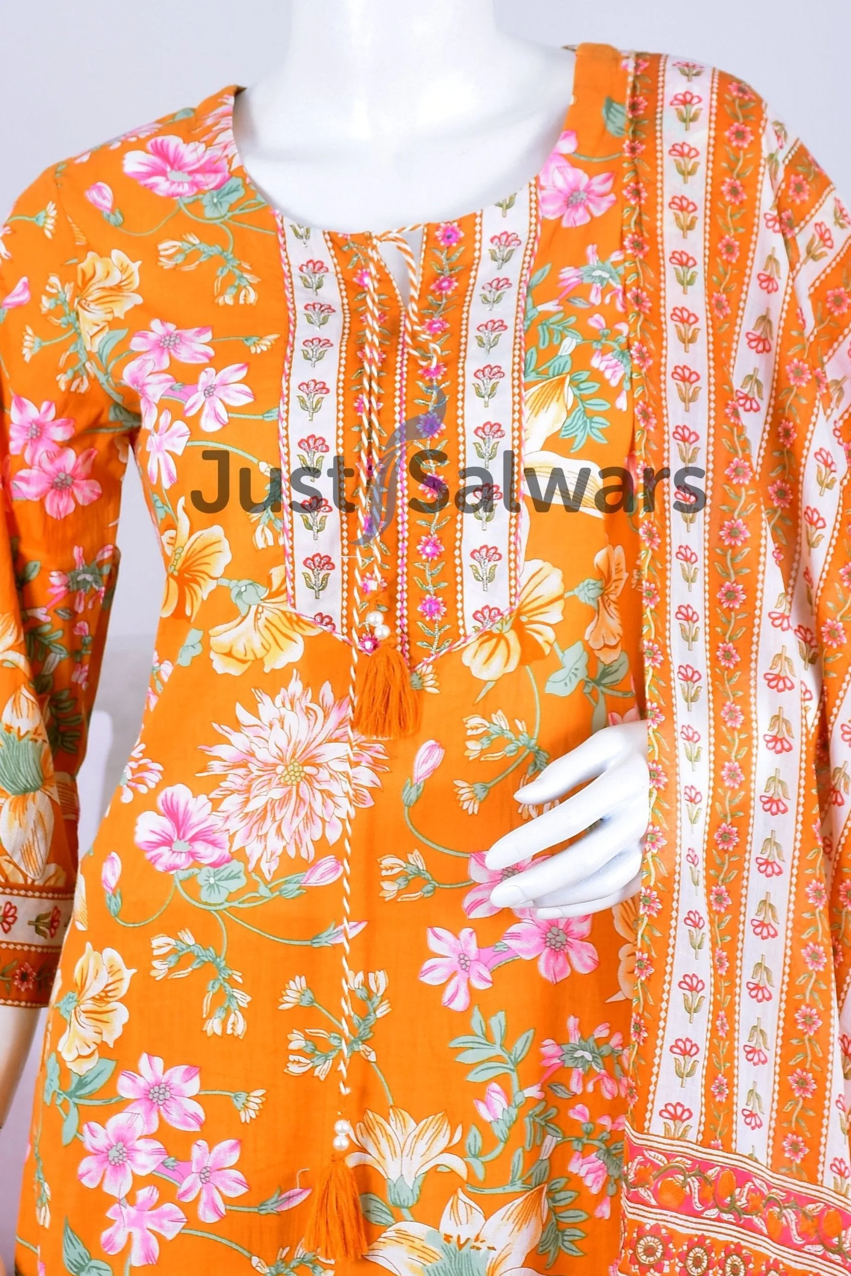 Floral Printed Cotton Suit Set