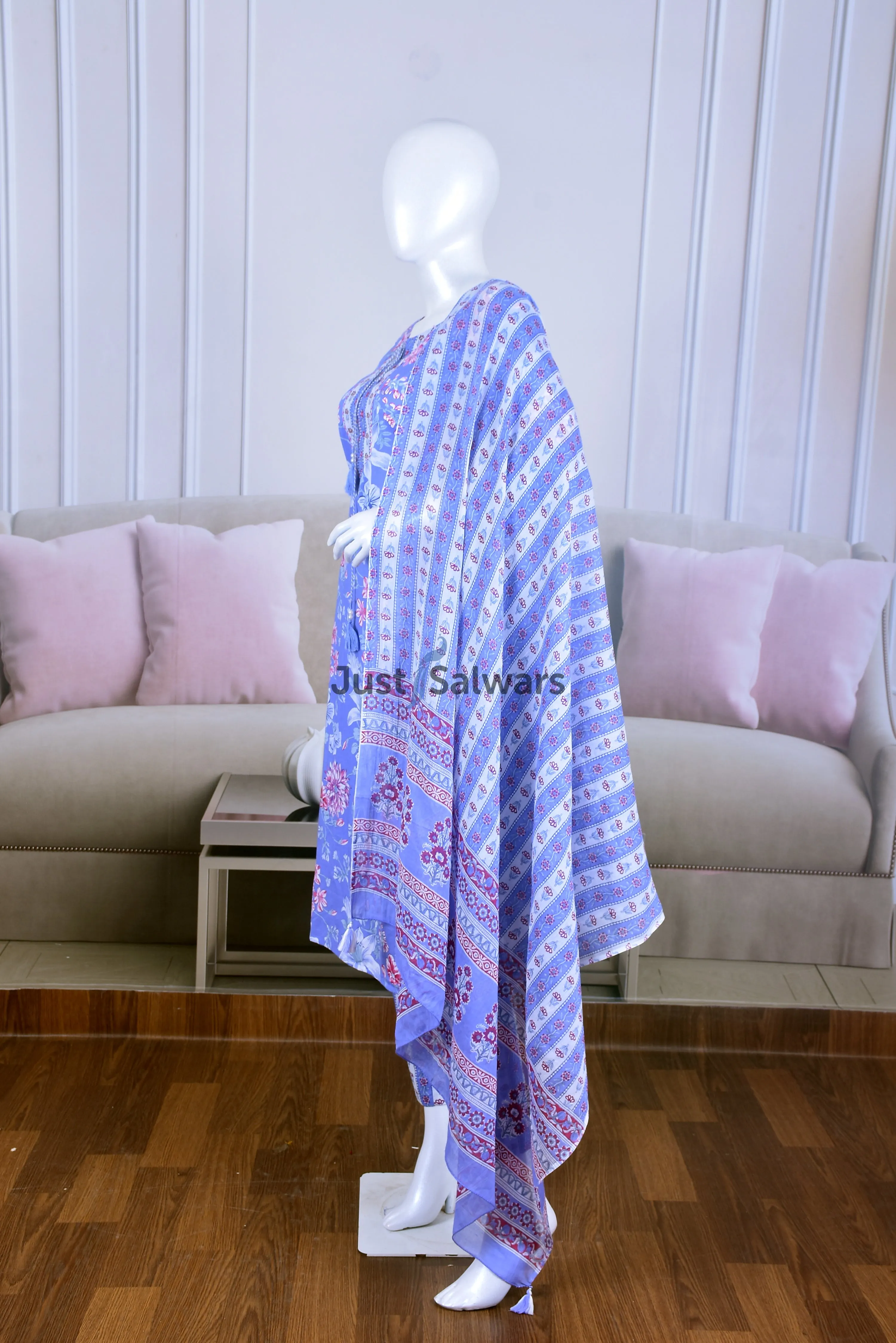 Floral Printed Cotton Suit Set