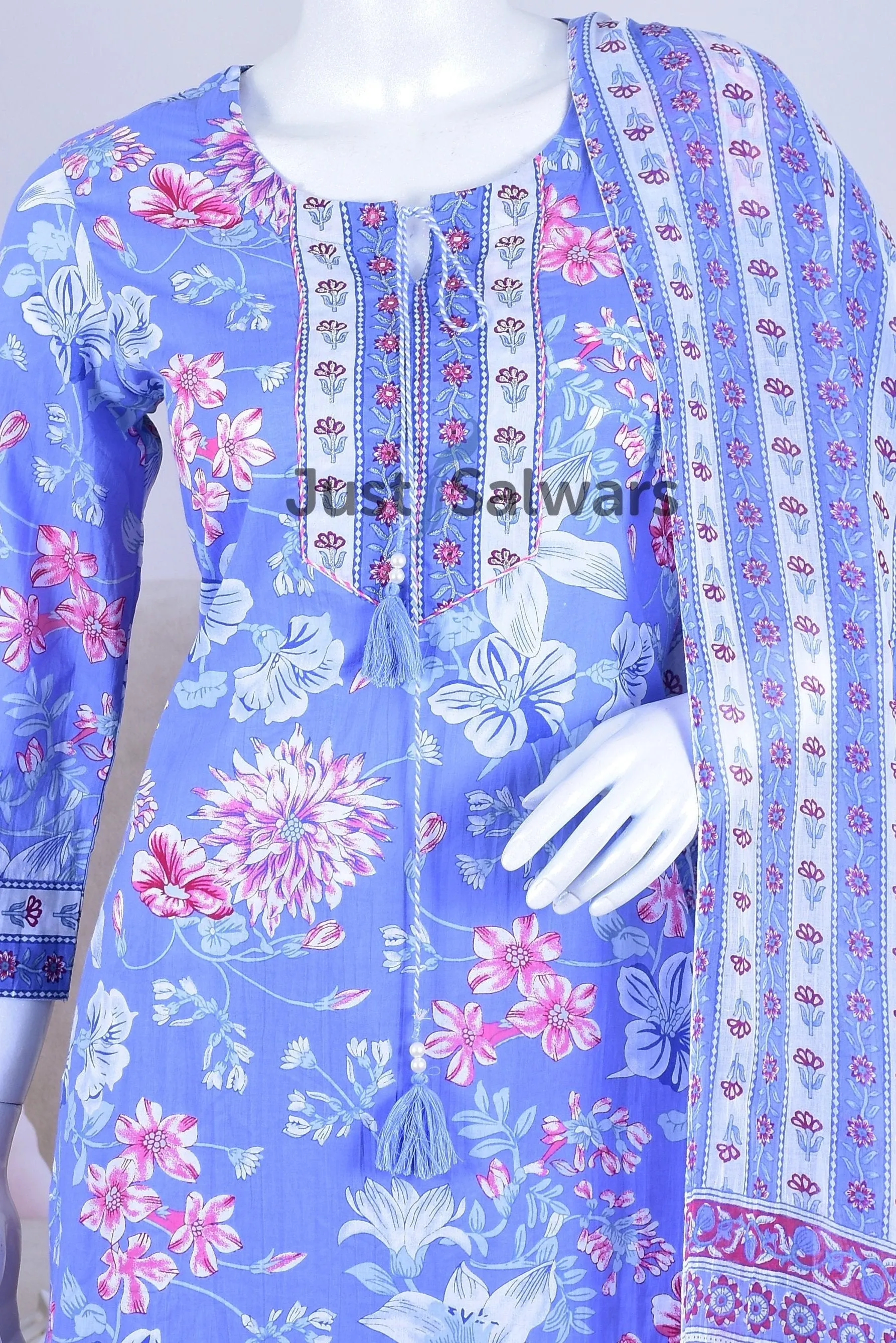 Floral Printed Cotton Suit Set