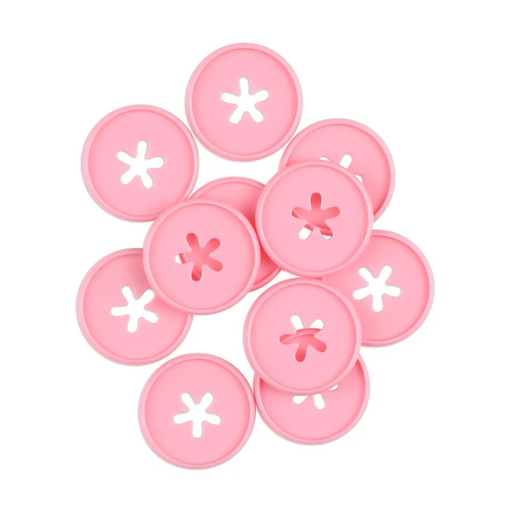 Flower Cutout Medium Disc Set - Bubblegum Pink