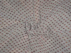 Georgette Fabric Ivory x Metallic Gold Small Motif