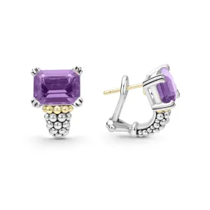 Glacier Large Amethyst Huggie Earrings