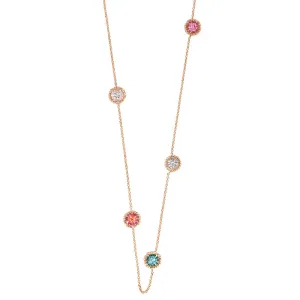 Gold plated adjustable Necklace with Miyuki beaded coins