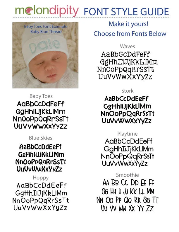 ilybean Striped Gray and White Pom Pom Newborn Boy Hospital Hat - Personalization Optional