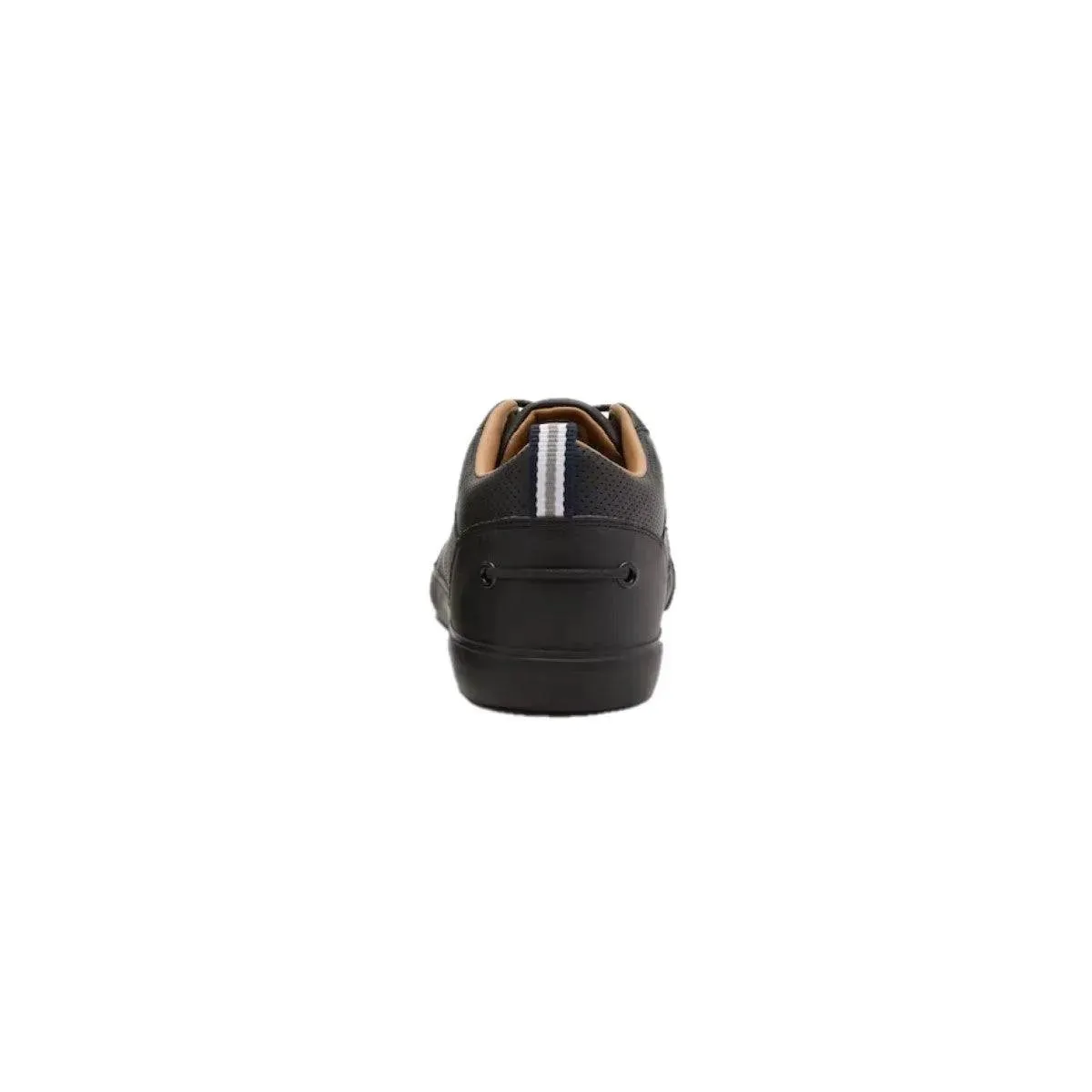 LACOSTE Black Leather Lifestyle Sneakers
