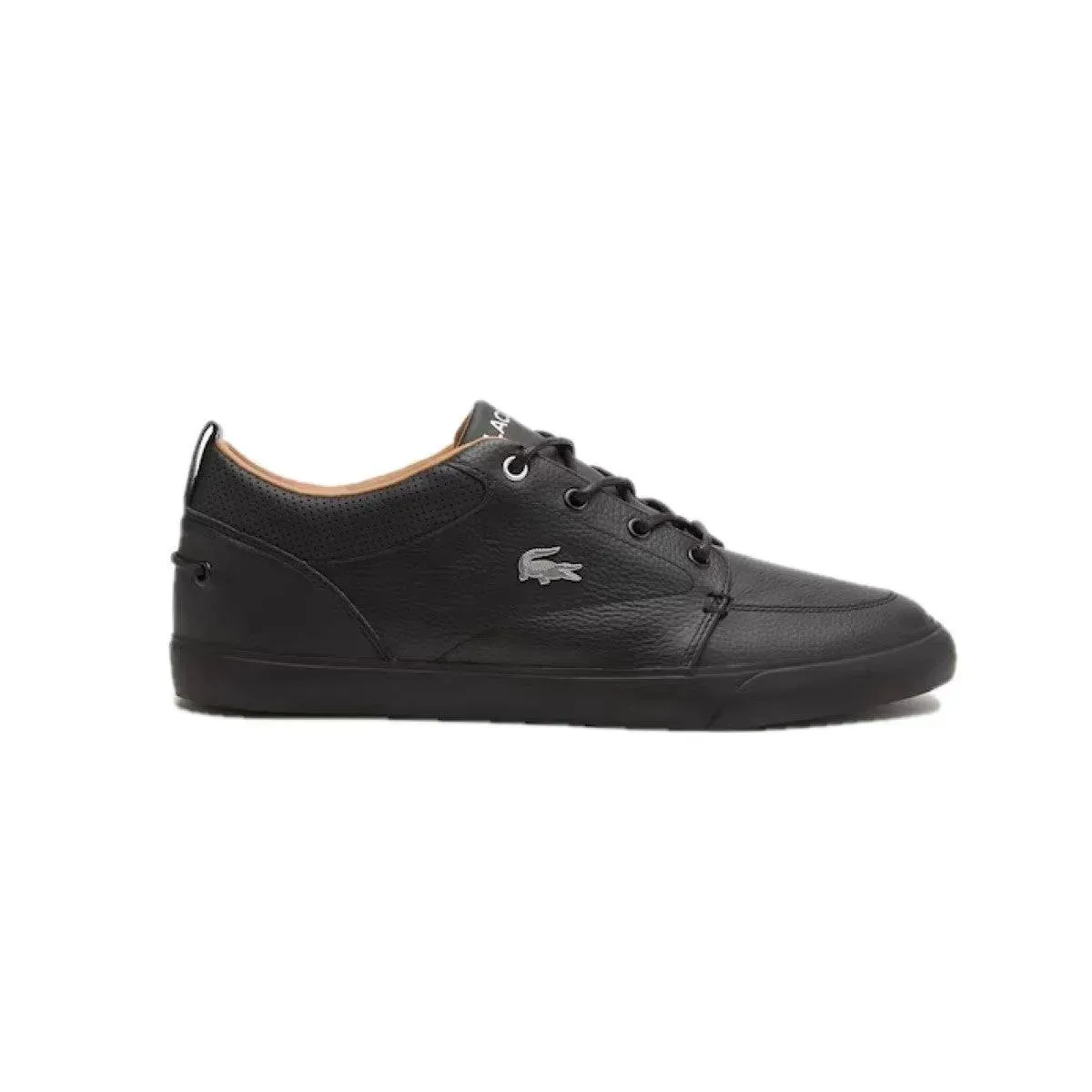 LACOSTE Black Leather Lifestyle Sneakers