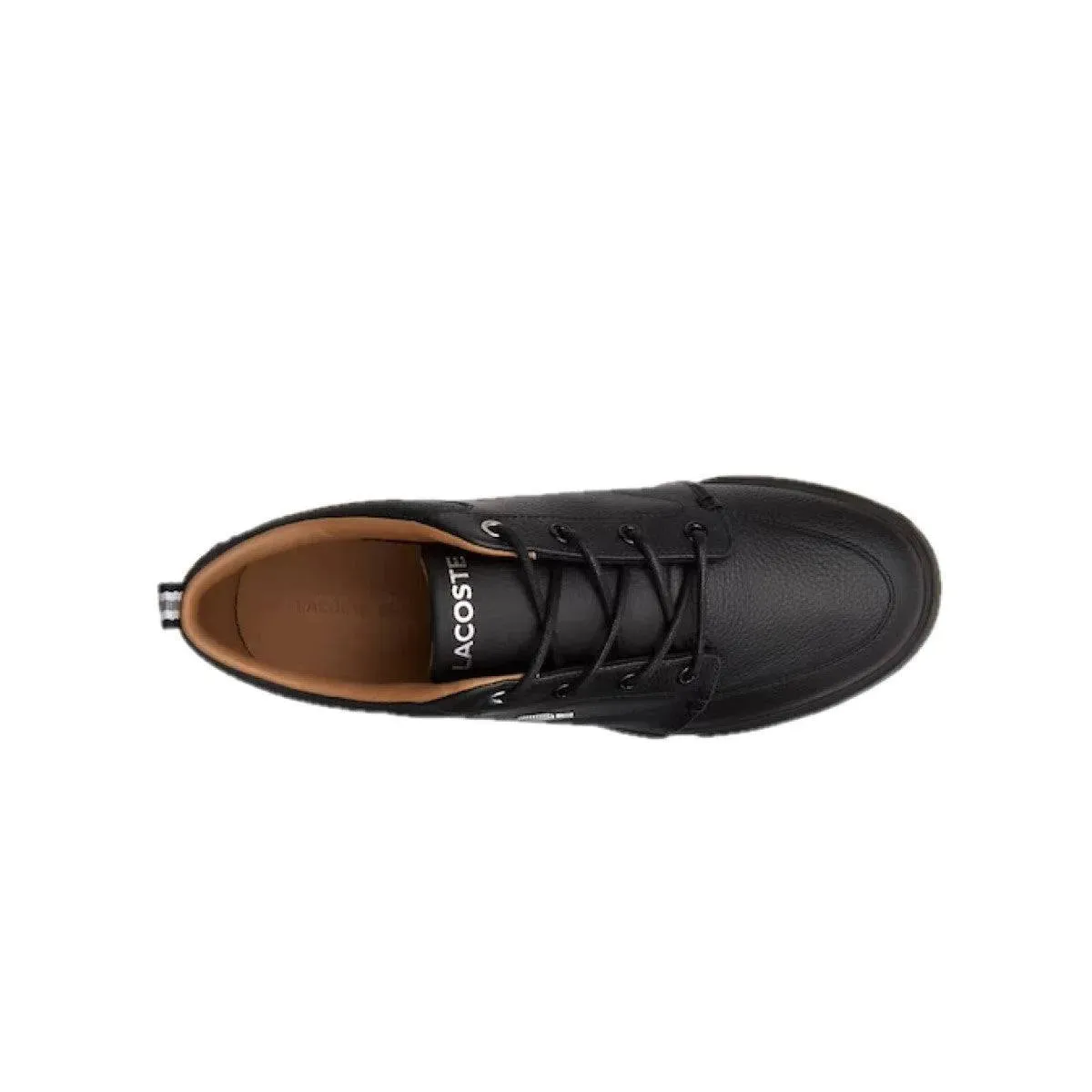 LACOSTE Black Leather Lifestyle Sneakers