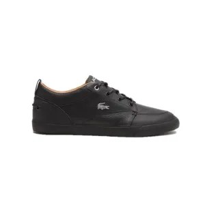 LACOSTE Black Leather Lifestyle Sneakers