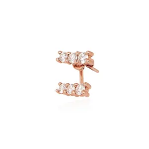 LARA Multiwear Diamond Stud Earring Single