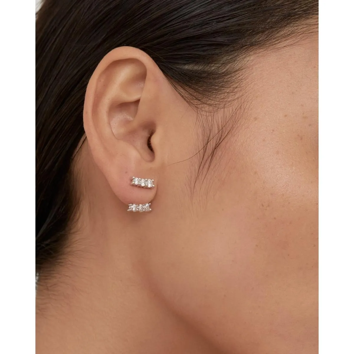 LARA Multiwear Diamond Stud Earring Single