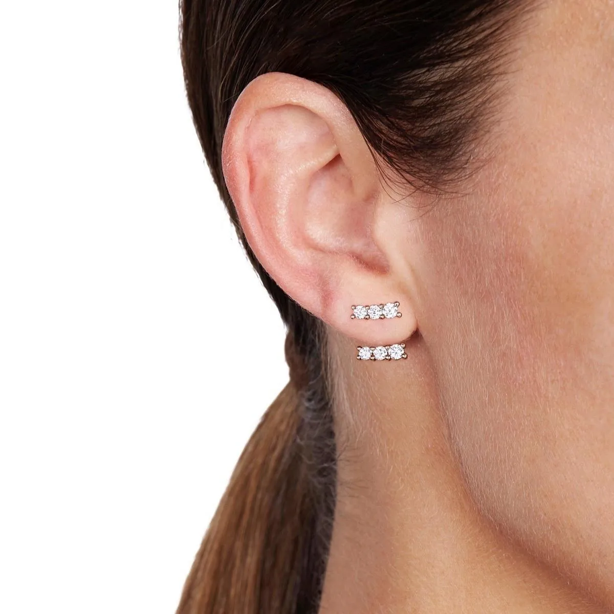 LARA Multiwear Diamond Stud Earring Single