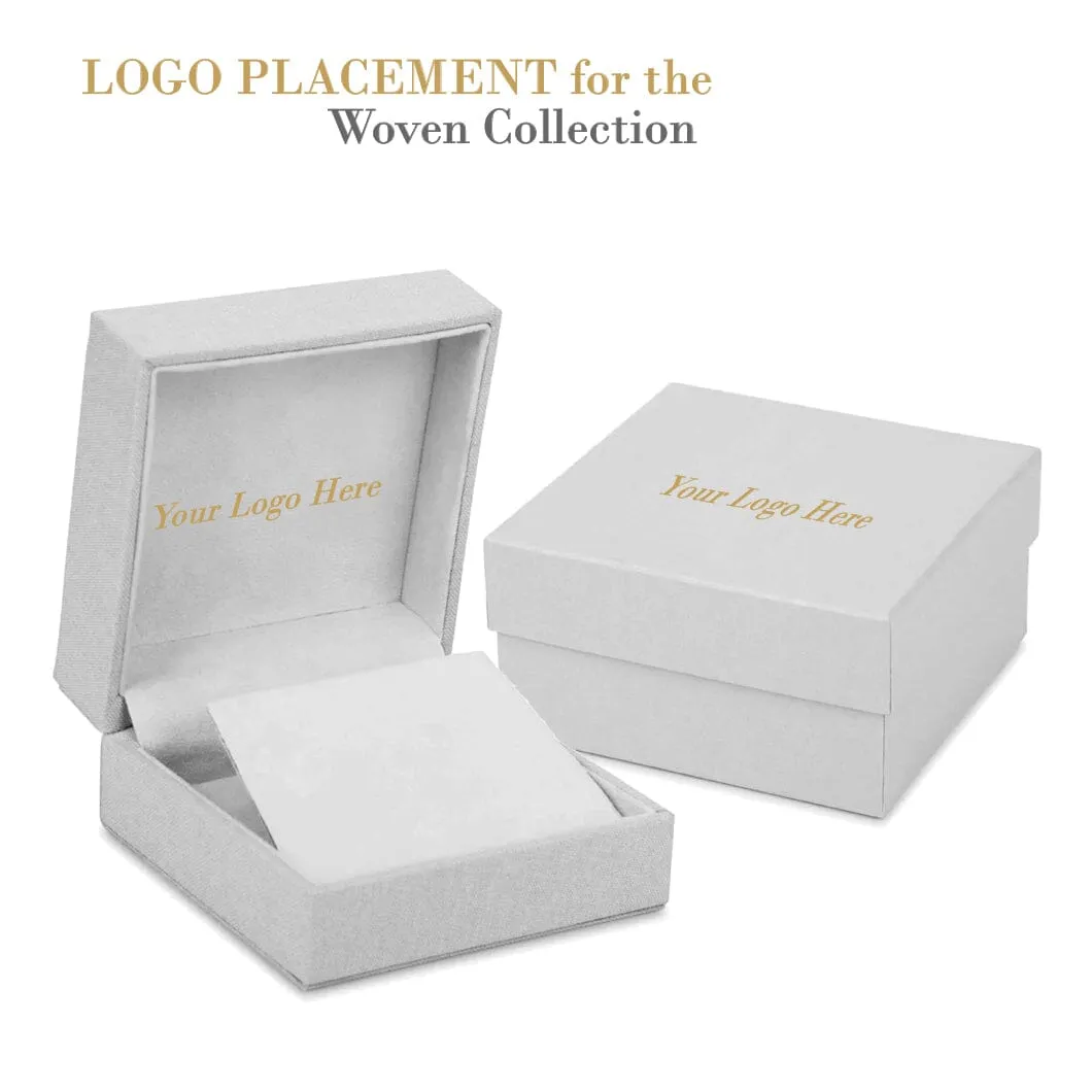 Linen Weave T-Bar Earring/Pendant Box, Woven Collection