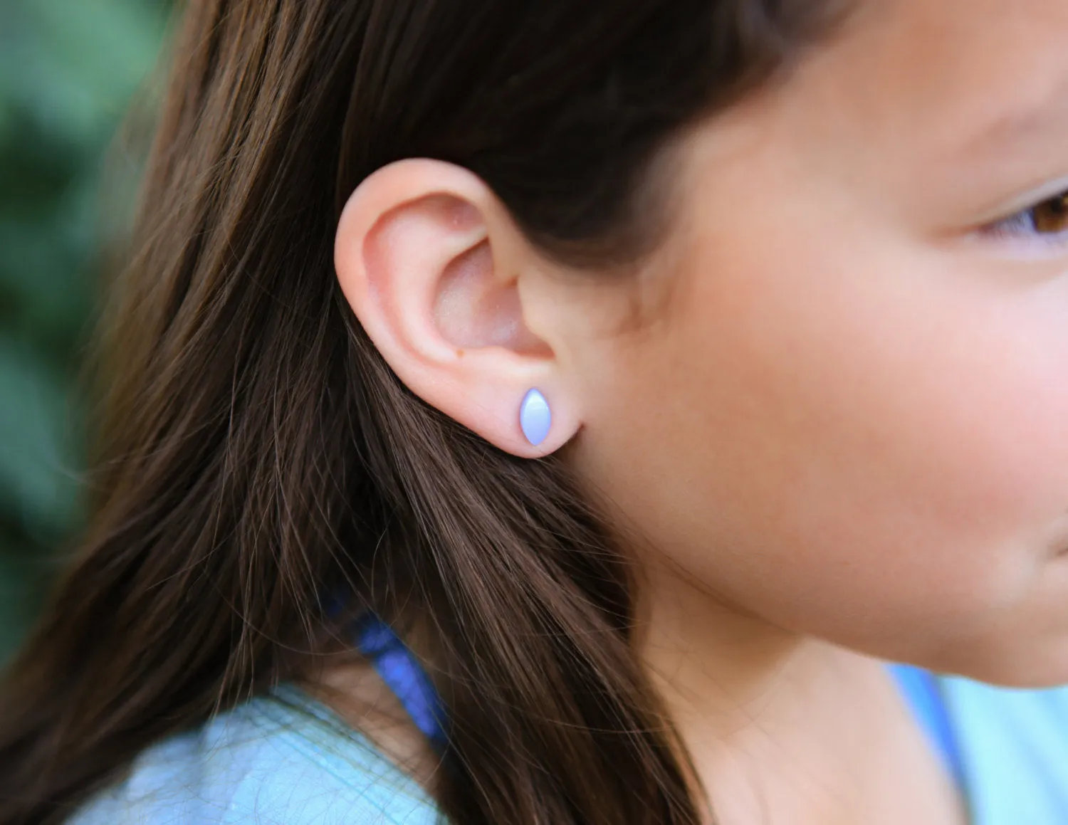 Marquis Moonglow Pastel Tone Stud Earring Set - Lucite Post Earrings - Pink Light Blue Yellow