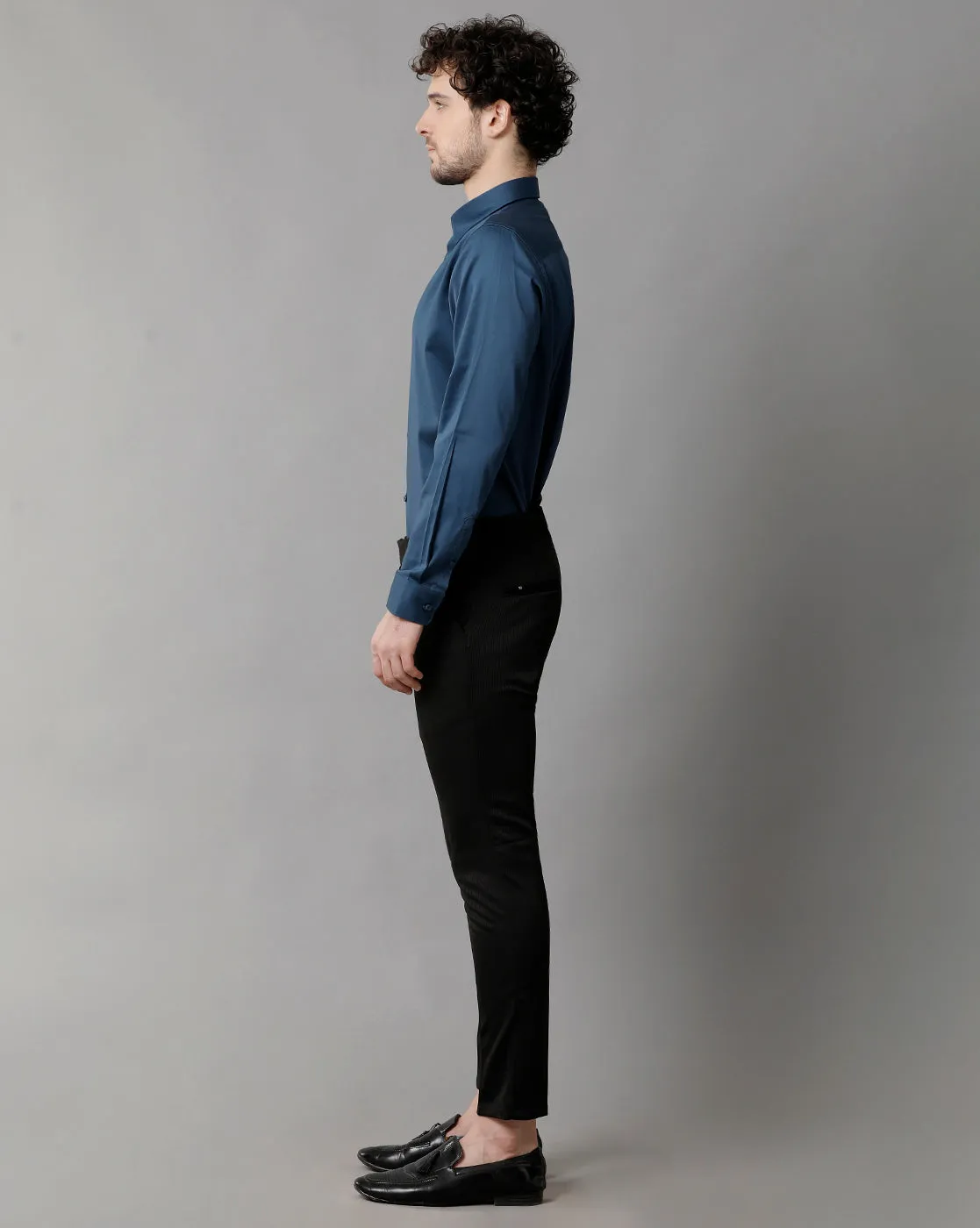 Men's Cotton Check  Blue Shirt