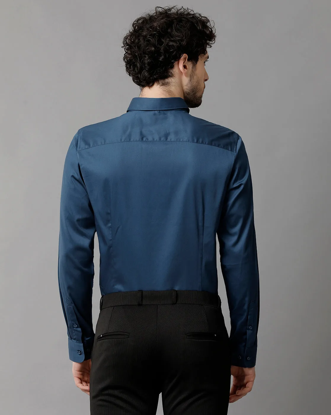 Men's Cotton Check  Blue Shirt