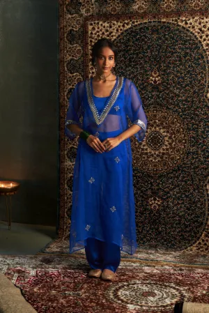 Neel Embroidered V Neck Co-ord Set/ Kurta set