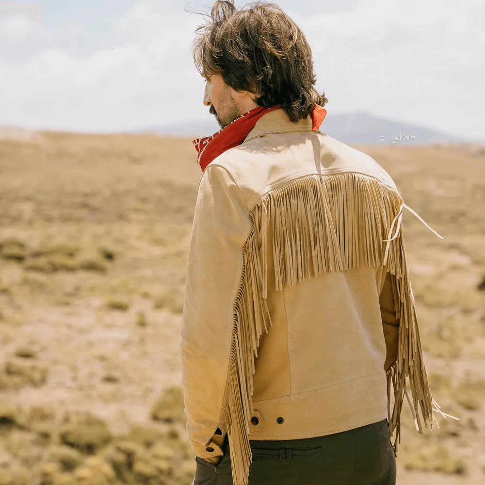 New Men's Native American Western Brown Leather Jacket