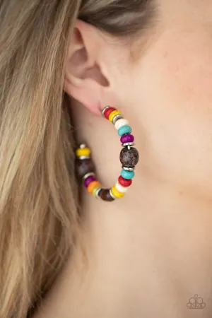 Paparazzi Earring ~ Definitely Down-To-Earth - Multi