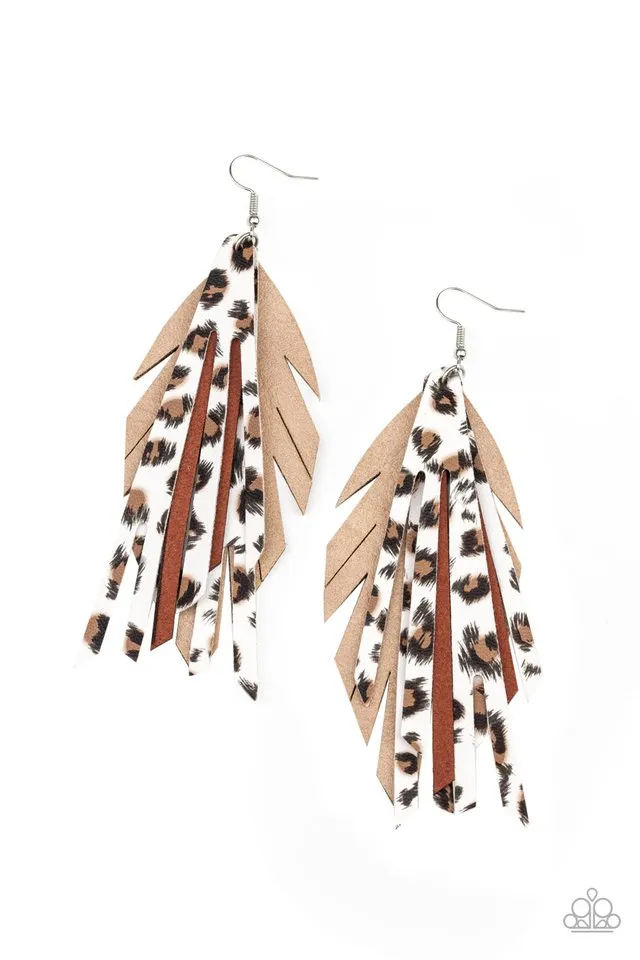 Paparazzi Earring ~ Untamable - Brown