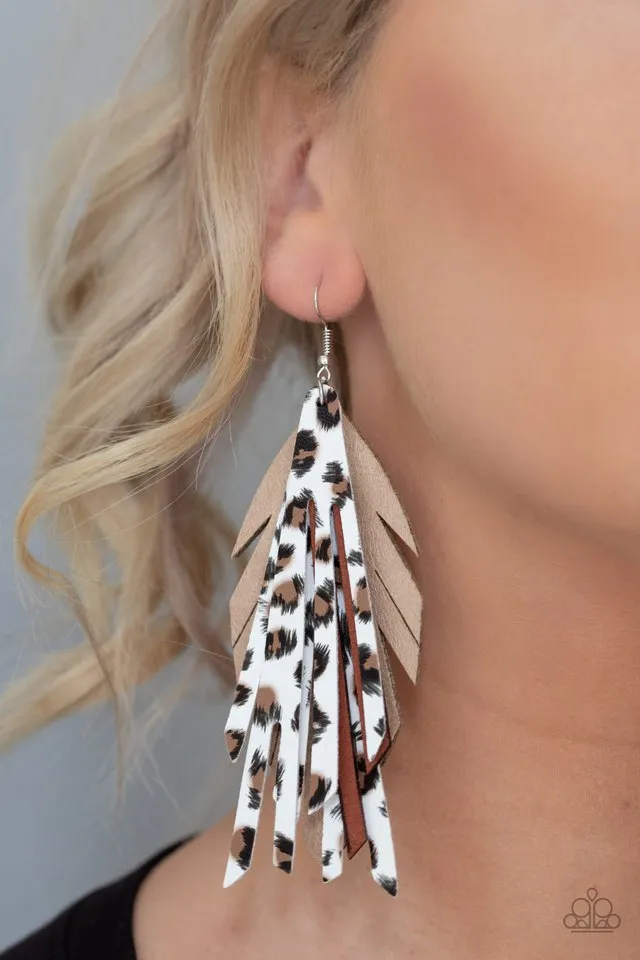 Paparazzi Earring ~ Untamable - Brown