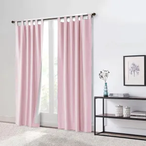 PRD Easy Care 1 Pair Lined Tab Top Curtains