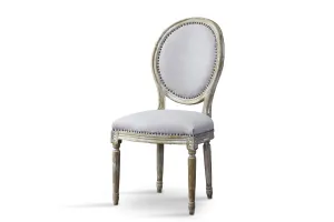 PREMIER STUDIO CLAIRETTE WOOD TRADITIONAL FRENCH ACCENT CHAIR-ROUND