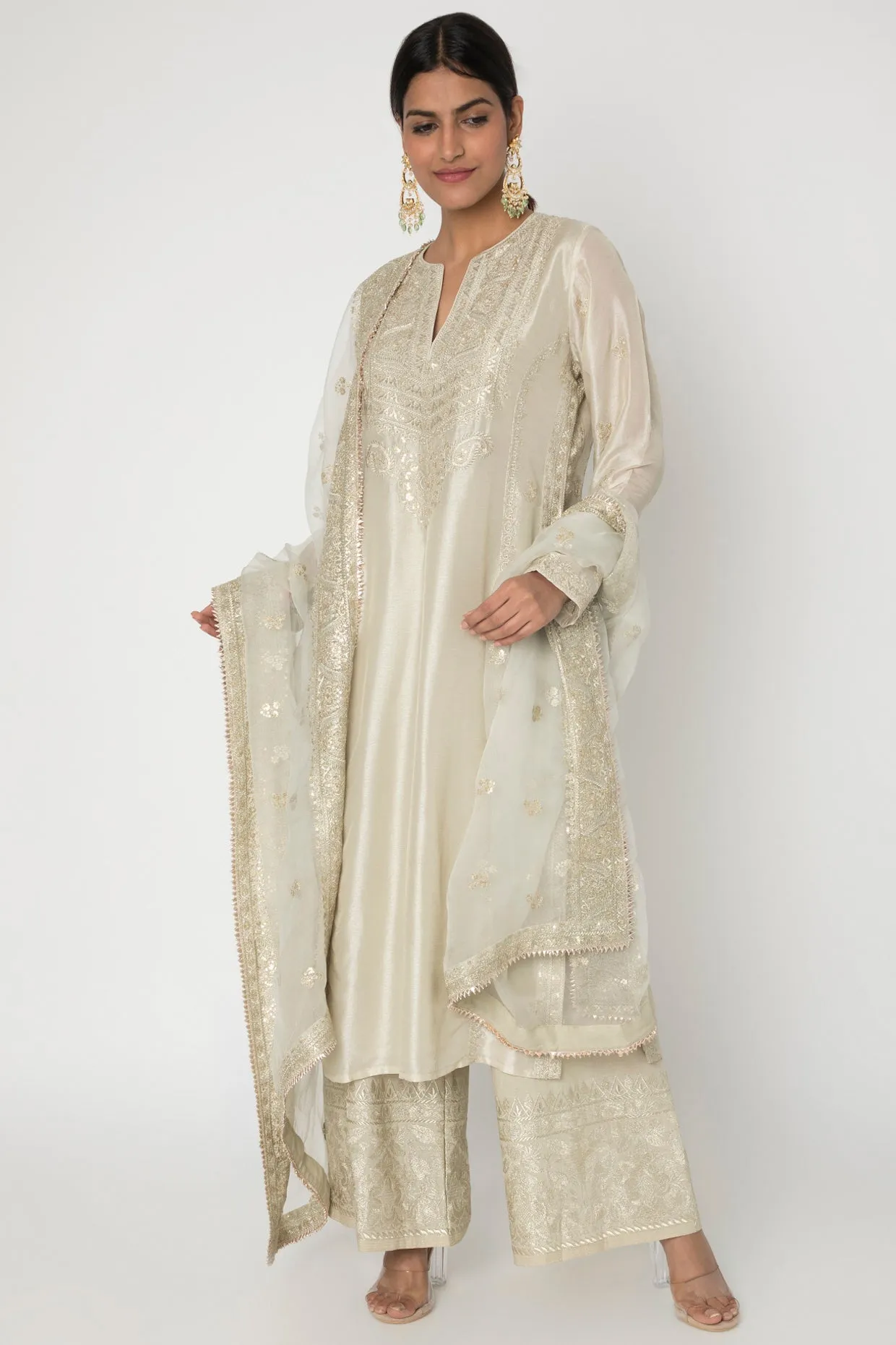 Rati Beige Palazzo Set
