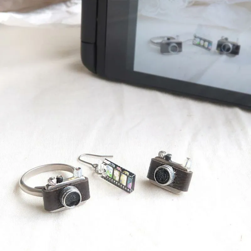 Retro Camera Earrings