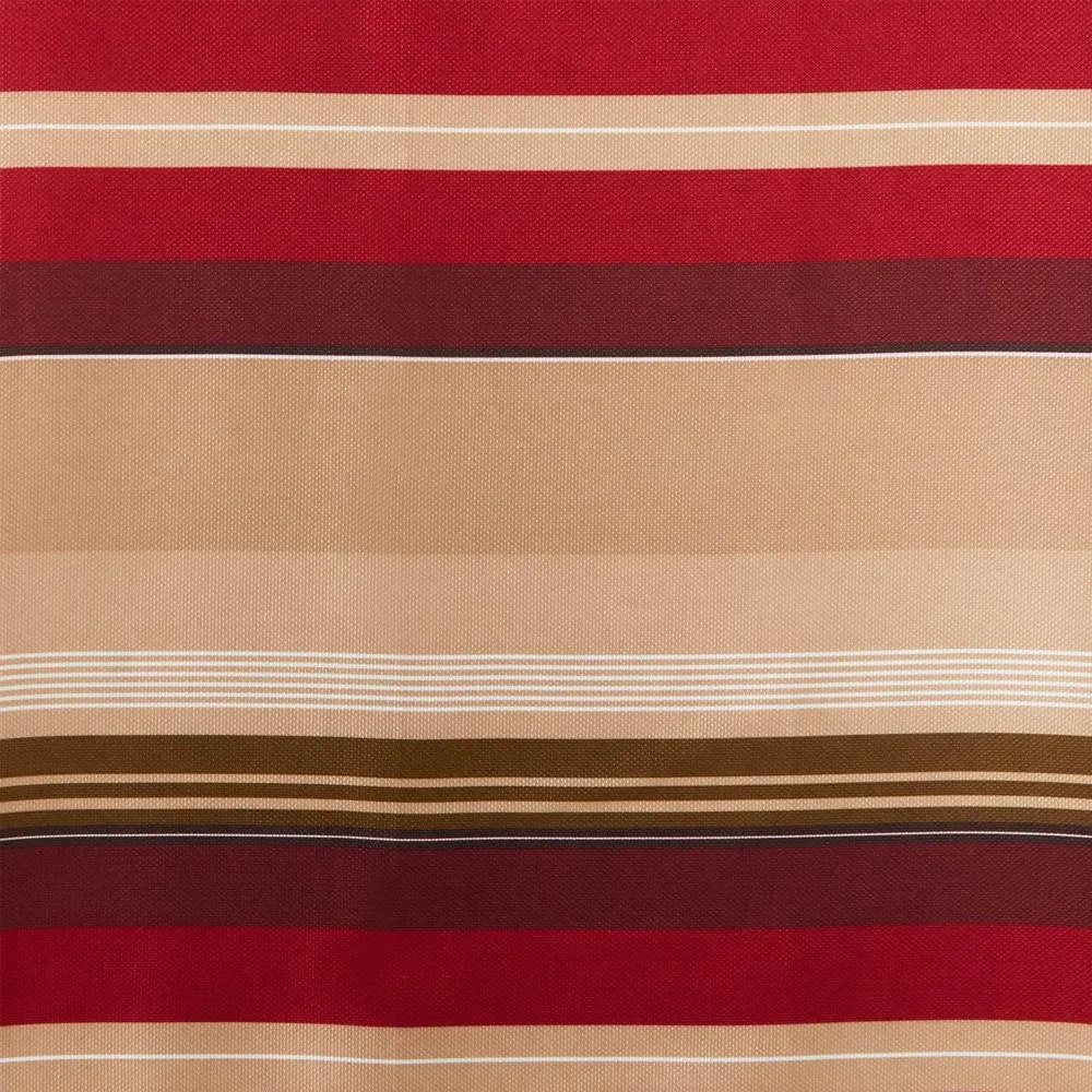 Saturday Knight Ltd Madison Stripe Colorful Woven Basketweave Bath Shower Curtain - 72x72", Red