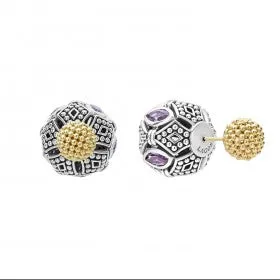 Signature Caviar Amethyst Earring Backs